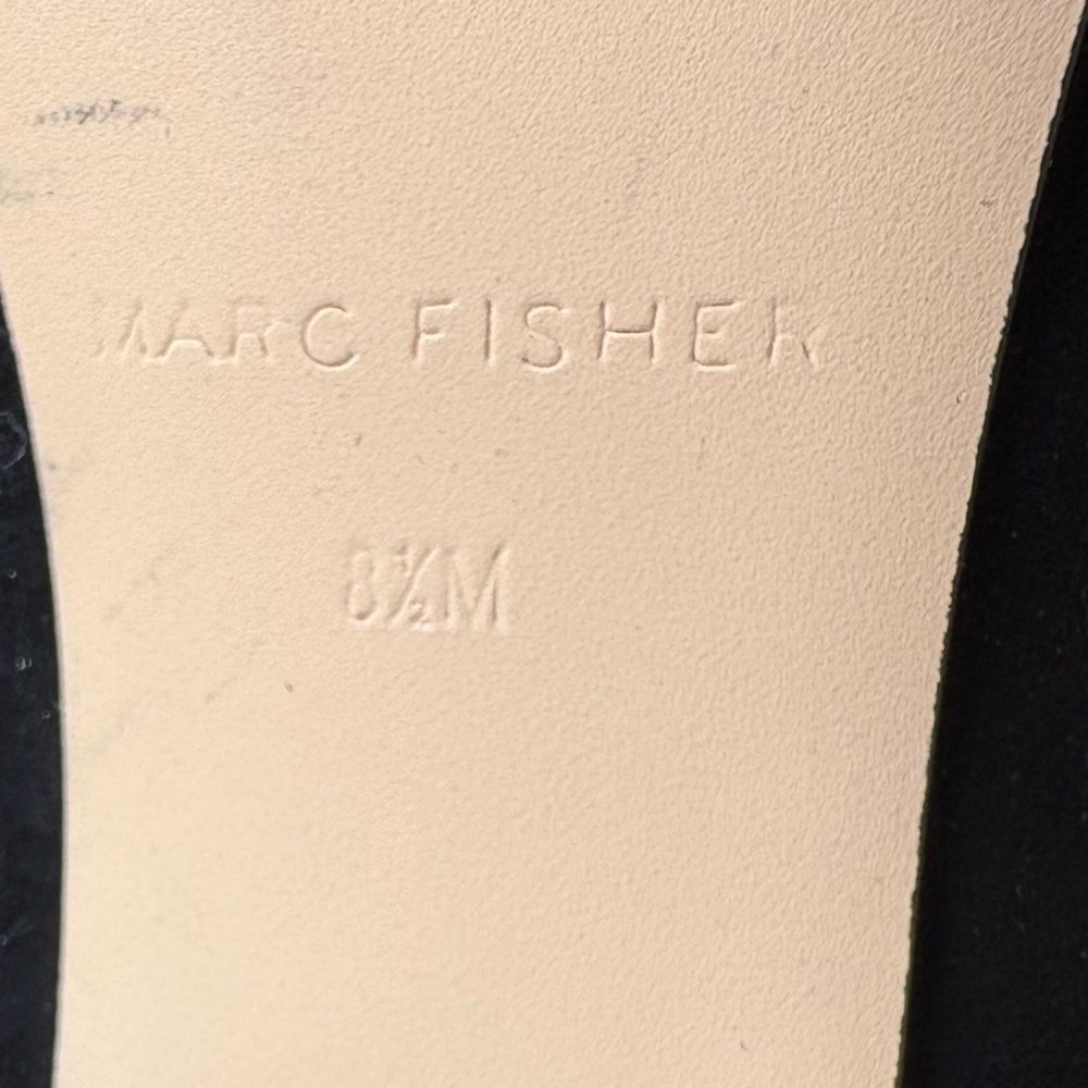 Marc Fisher Keri Black Suede Block Heel Pumps Size 8.5 - Picture 12 of 13